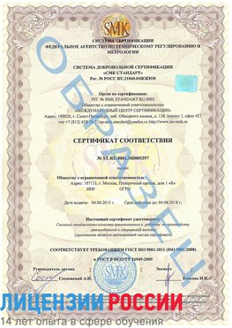 Образец сертификата соответствия Вышний Волочек Сертификат ISO/TS 16949